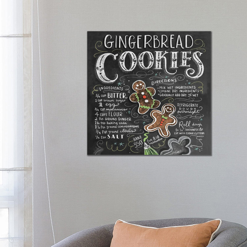 Gingerbread Cookies Recipe by Lily & Val - Wrapped Canvas Gallery-Wrapped Canvas Giclée, 66.04 cm H x 66.04 cm W