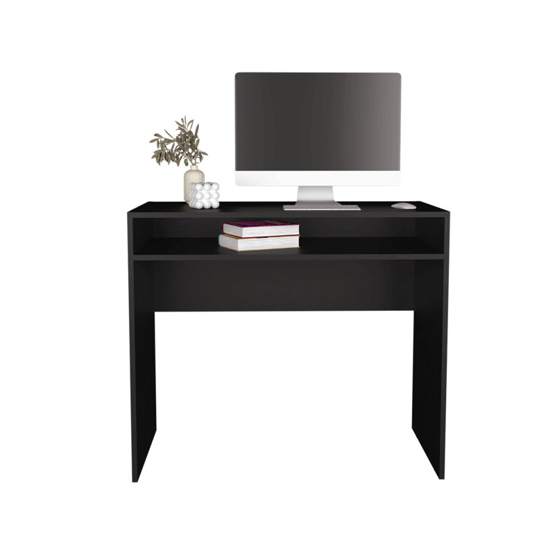 Bureau d'ordinateur H 30,6 po, avec 1 tablette, Noir