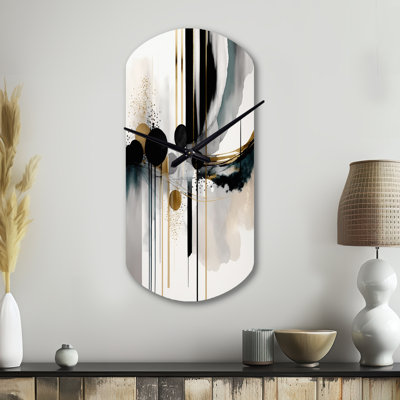 Delfin - Cylinder Shape Unique Abstract Shapes Wall Clock