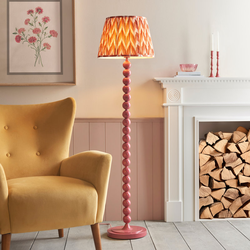 Higgledy 154cm Traditional Floor Lamp, Orange/White, Pink