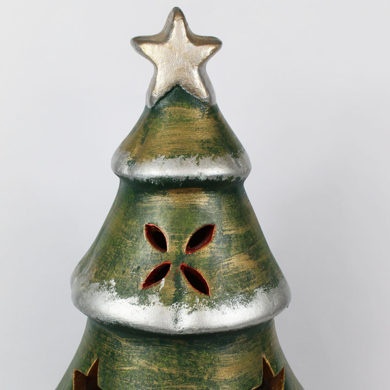 Statue de jardin arbre de Noël en céramique