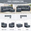 Canapé modulaire réversible avec repose-pieds 4 pièces Sarang-1957055356