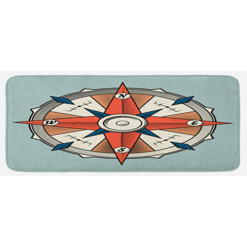Coastal Polyester Kitchen Mat