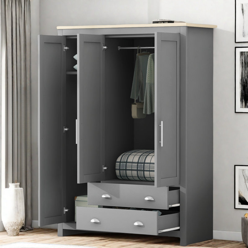 Armoire avec armoires et deux tiroirs