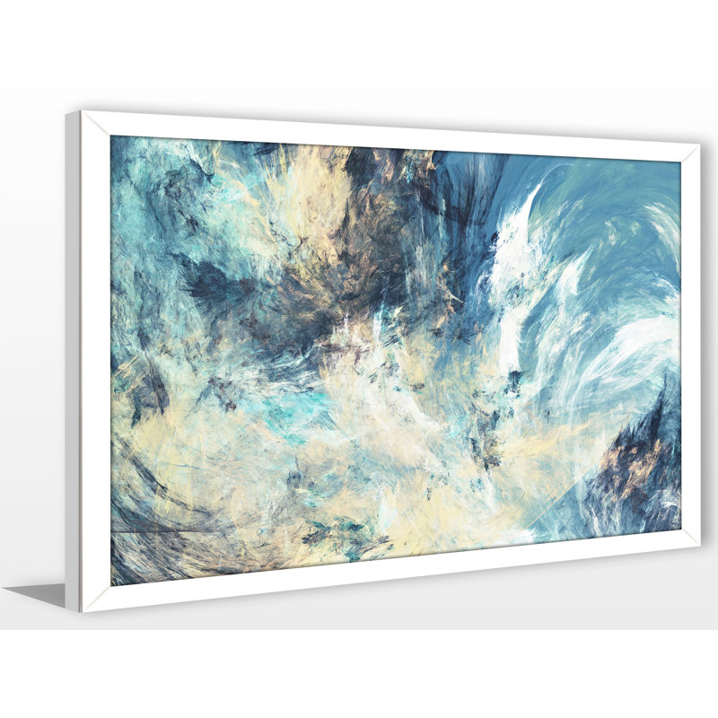 « sensation blue », reproduction d’art encadrée, H 35,5 po x l 51,5 po x P 0,75 po