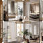 Miroir pleine longueur, miroir de plancher 76 po x 34 po avec support, miroirs suspendus pour chambre à coucher, salon, vestiaire, salle à manger, noir, rectangle-1187844052-1187844051