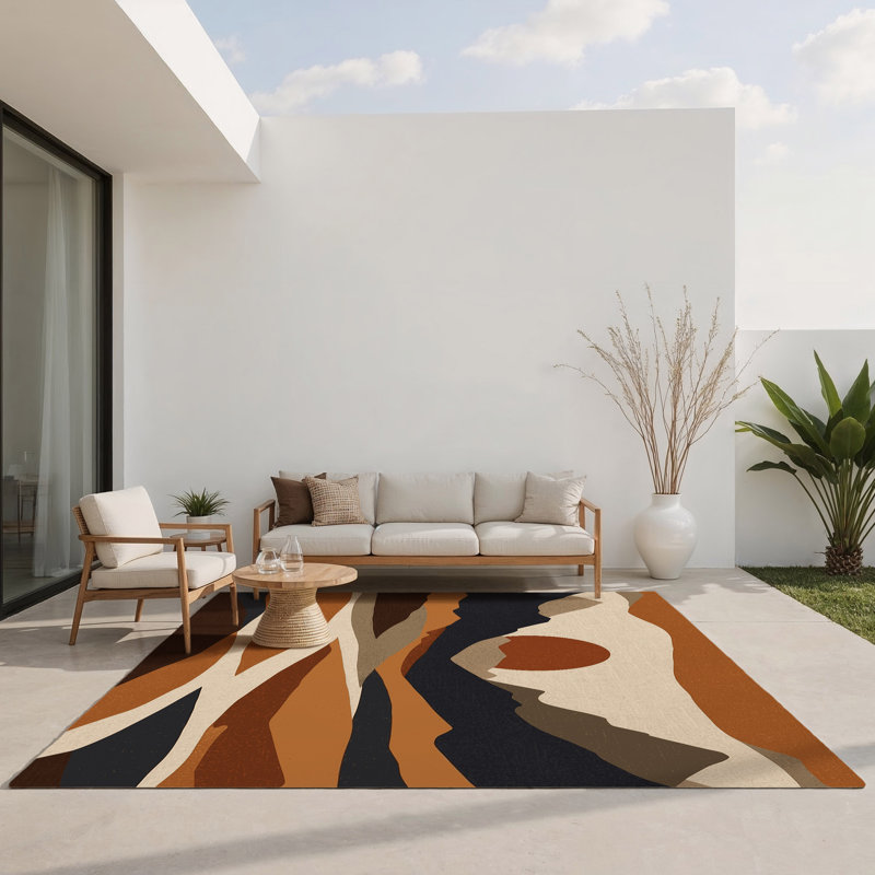 Tapis intérieur et extérieur Echoing Dunes, Rectangle 1 pi 6 po x 2 pi 6 po
