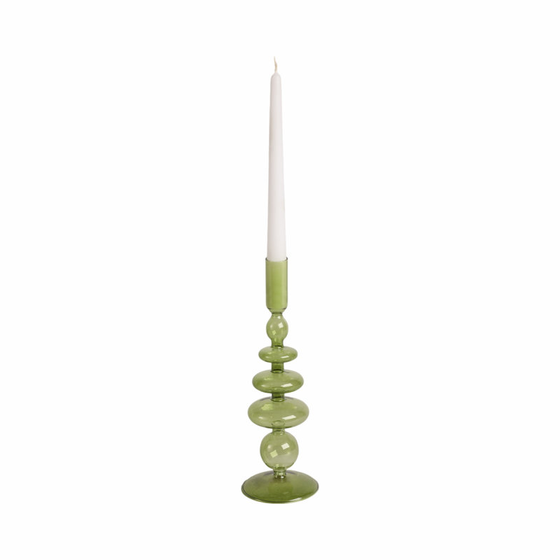 Candlestick Candle Holder, Green