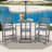 3 Piece Outdoor Adirondack Bar Chairs And Table-1265557294