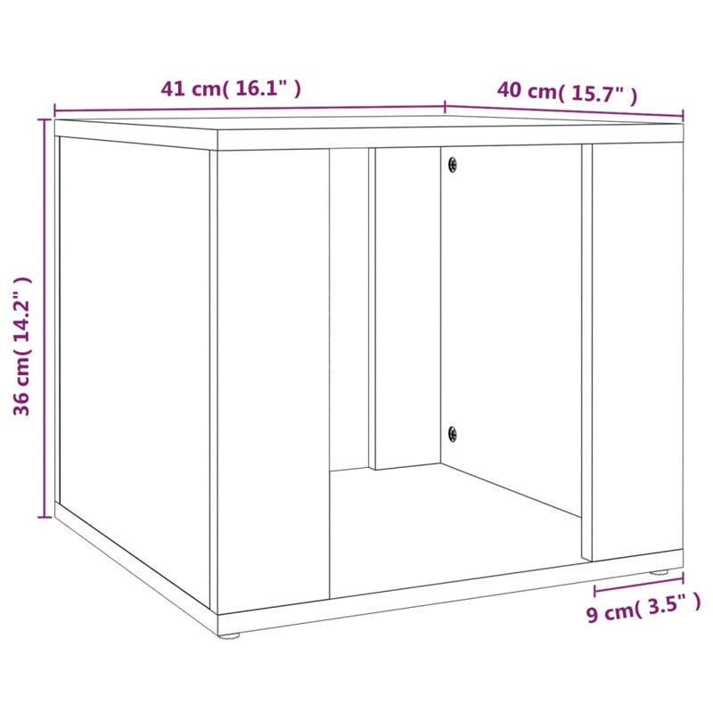Khaiden 41cm W Manufactured Wood Bedside Table, Grey