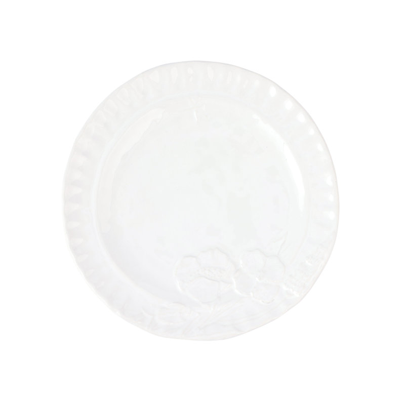 Assiette à salade Pietra Fiori, White