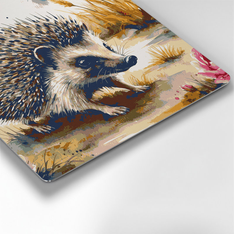 Faune, hérisson africain, art mural en métal brun, H 12 po x l 12 po