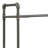 Itzel Antique Oak & Sandy Gray Finish 3-Tier Industrial Bookshelf With Open Storage And Metal Frame