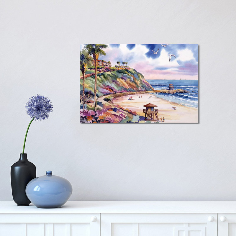 Salt Creek Beach by Bill Drysdale - Painting on Canvas, Wrapped Canvas, 30.48 cm H x 45.72 cm W