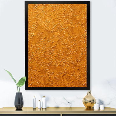 «Golden Abstract Dot Radiance I», art mural abstrait