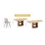 Ensemble de table de salle à manger extensible avec base de rangement et 4 chaises en cuir PU - Mobilier de cuisine moderne et évolutif pour petits espaces-1386941728-1386941730-1386941757