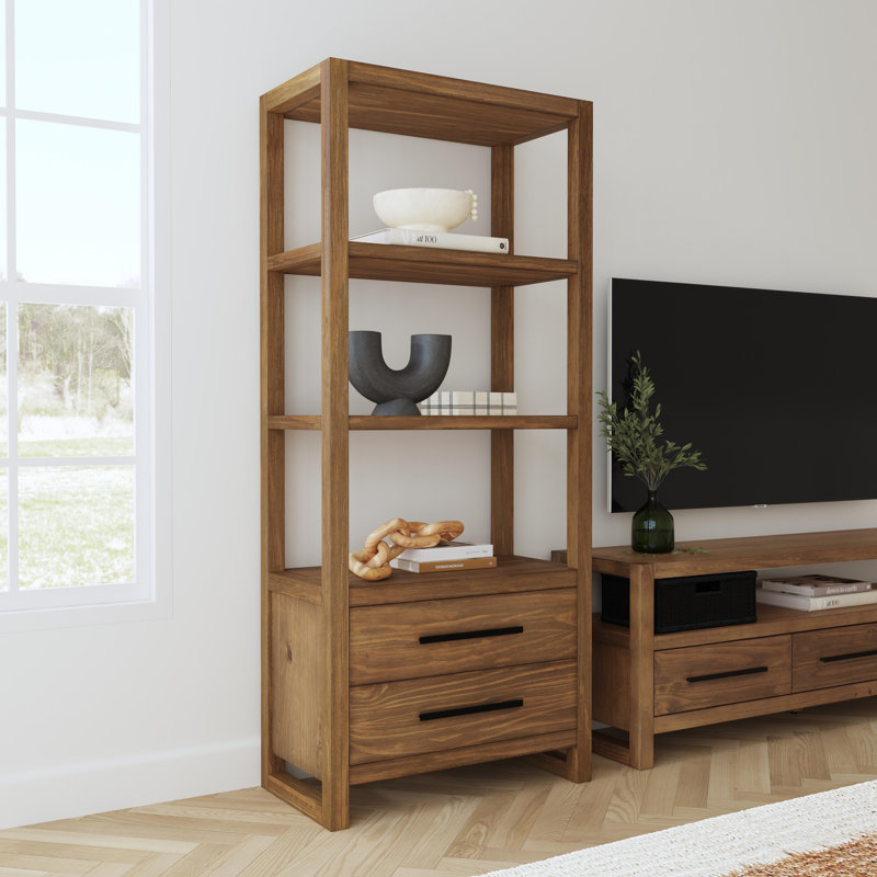 Modica Storage Bookcase, Honey Brown