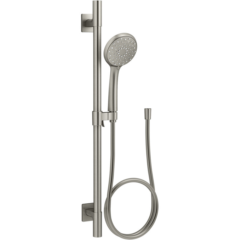 Ensemble de barre coulissante de luxe Awake B110 1,75 GPM, Nickel brossé éclatant