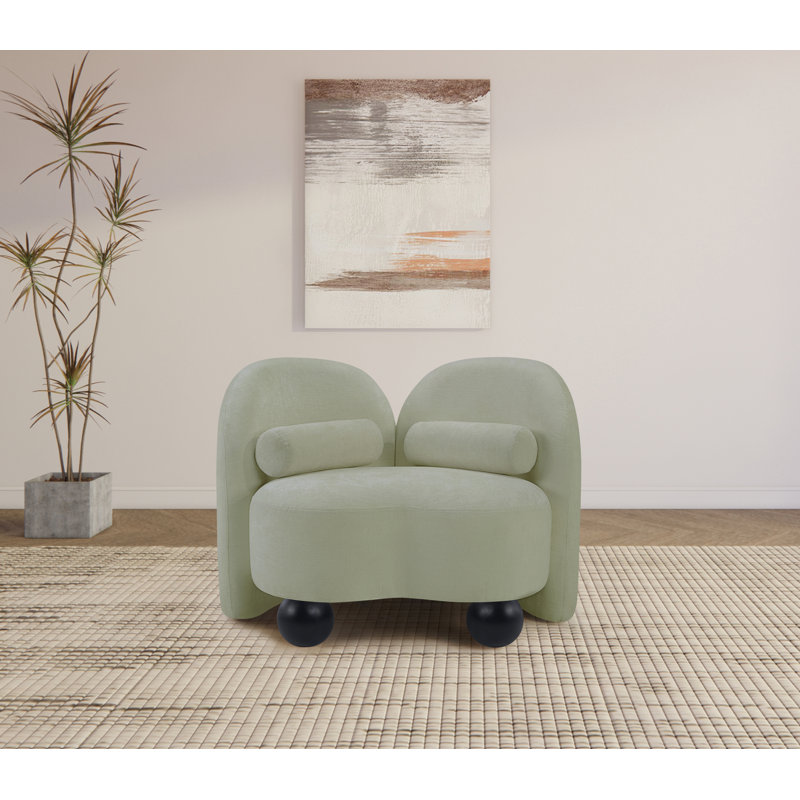 Daphne Upholstered Chair, Mint Chenille Fabric