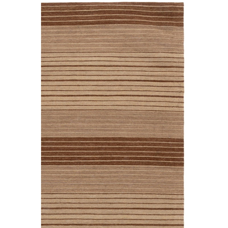 Tapis en laine / coton tissé à la main Cruz / brun / beige, Rectangle 8 pi x 10 pi