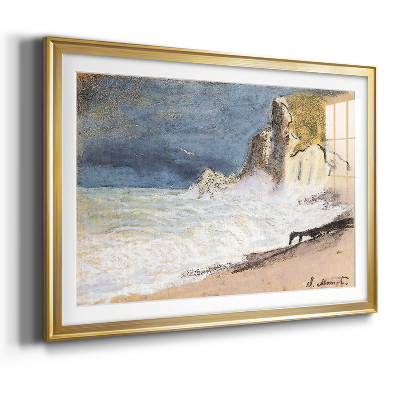 " The Manneport, Etretat ", 27" H x 39 W x 1.5 D, Gold