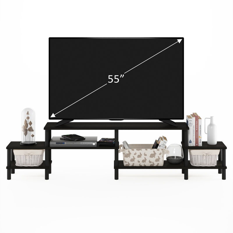 Meuble télé pour téléviseur de 55 po ou moins Yreka, Espresso / Noir