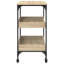 Kitchen Trolley Sonoma Oak Engineered Wood Modern Food Cart Mobile Unit