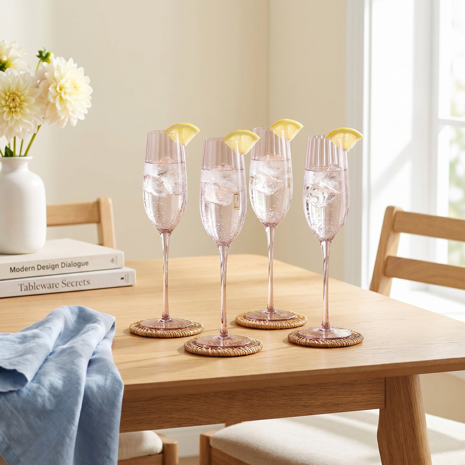 Boulder Ribbed Champagne Flute, Wine