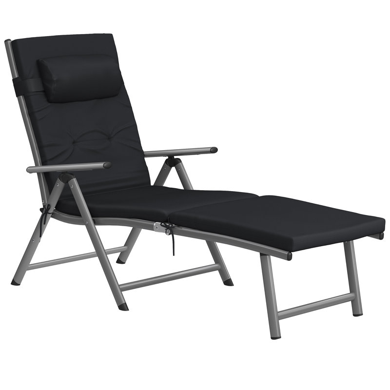 Caitlynd Folding Recliner Chair, Black