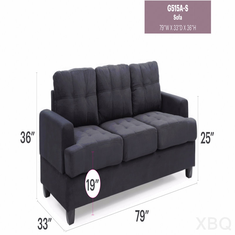 Canapé Furniture Furniture Sandridge G515a-S, noir