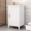 Meuble-lavabo de salle de bain avec lavabo - Finition peinte et poignée dorée-969074866