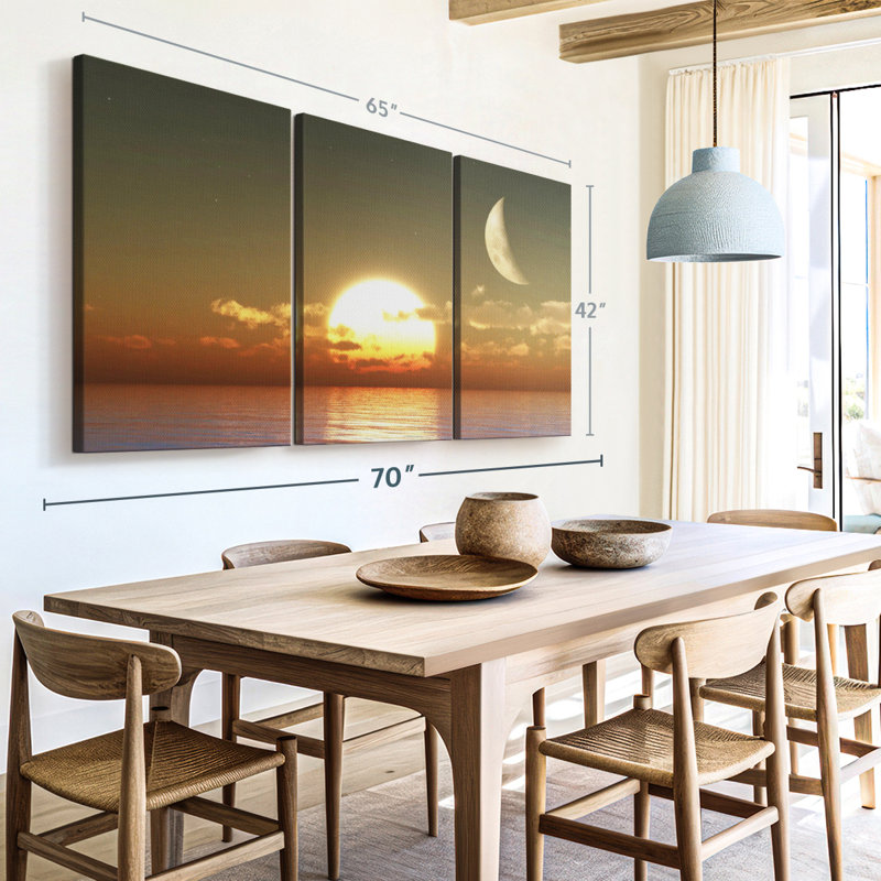 " Sunset Moon " on, 42" H x 65" W x 1.25" D