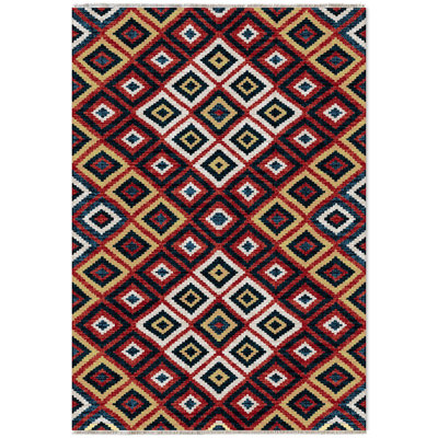 Tapis rectangulaire Zyir avec envers antidérapant
