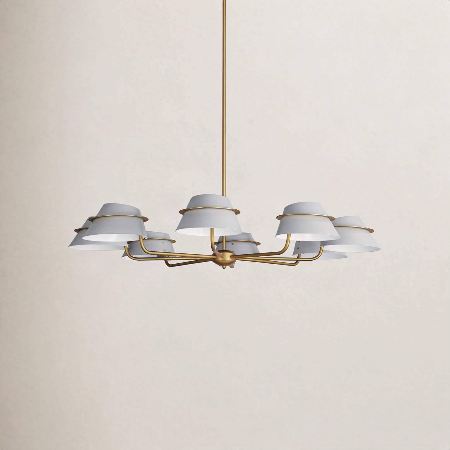 Mirena 8 - Light Steel Dimmable Chandelier