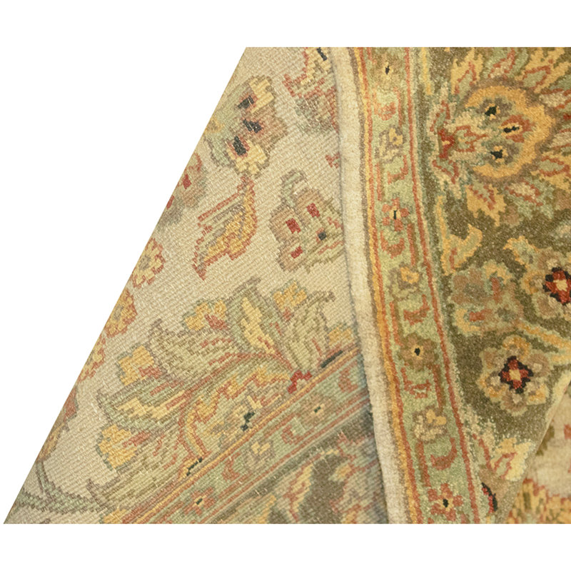 Hand Knotted Wool Oriental Area Rug in Camel And Brown