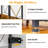 5 Tier Reversible Corner Bookshelf with 4 Hooks
