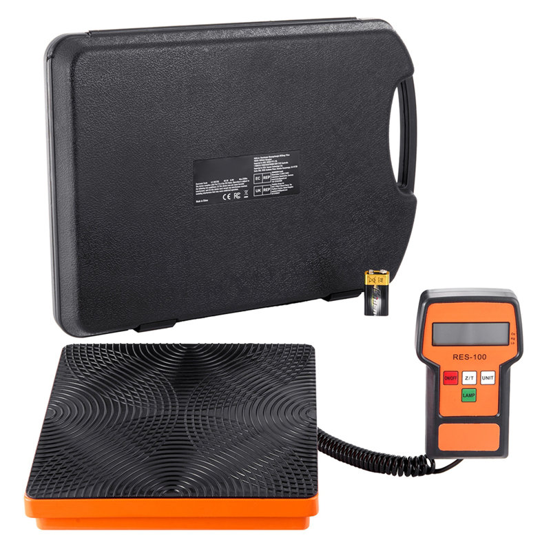 Balance réfrigérante 110 LBS HAVC charge récupération récupération Fréon, avec télécommande câblée, 2g balance électronique de haute précision de récupération numérique avec boîtier et pile sèche