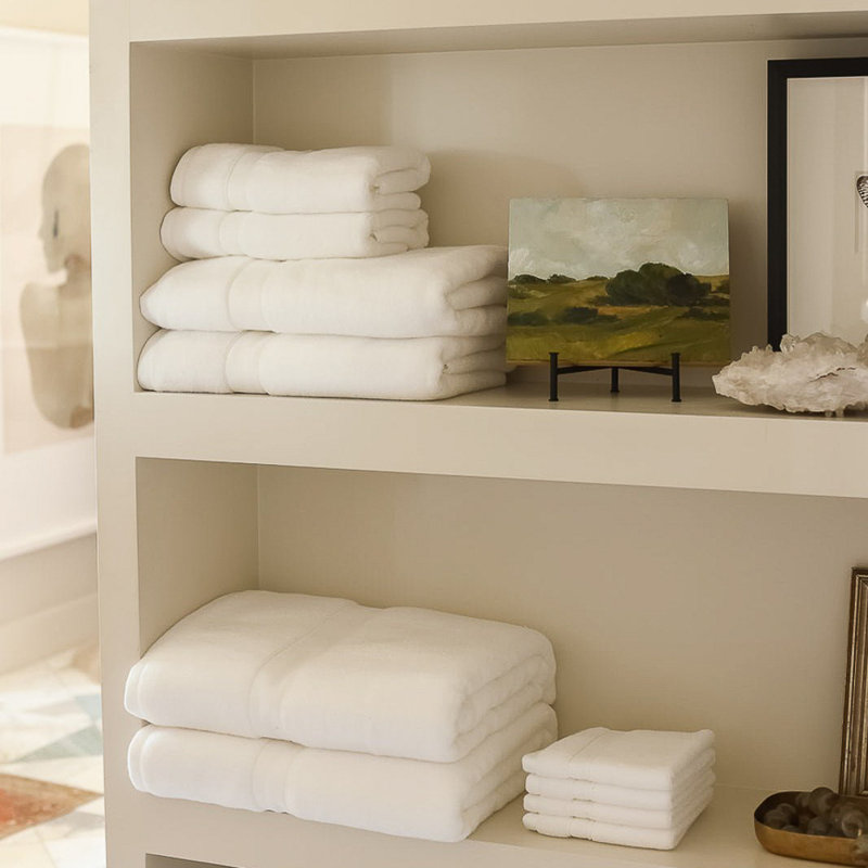 Luxe Washcloths, White