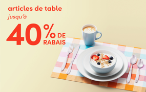 articles de table en solde