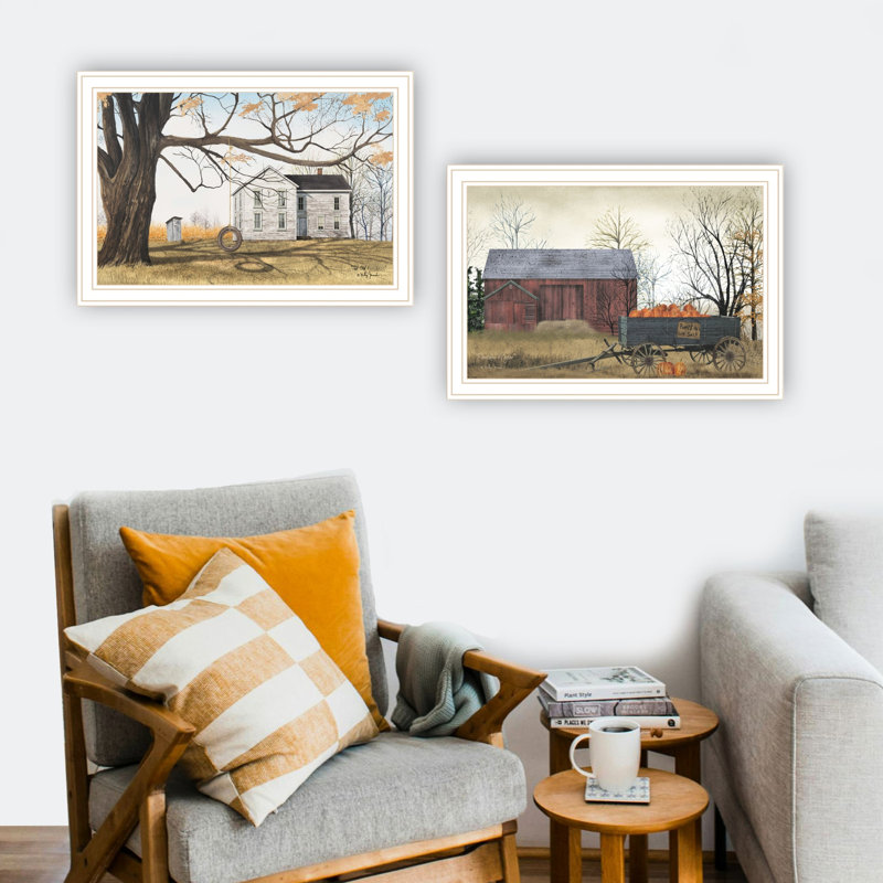 Art mural moderne 2 pour une maison contemporaine - salon et chambre à coucher encadrés en blanc par expérience Design de qualité inégalée avec cadre