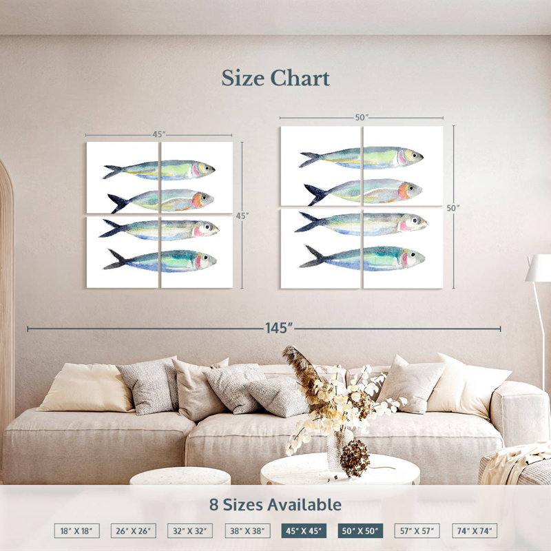 Brampt Sardine Team I, 50" H x 50" W