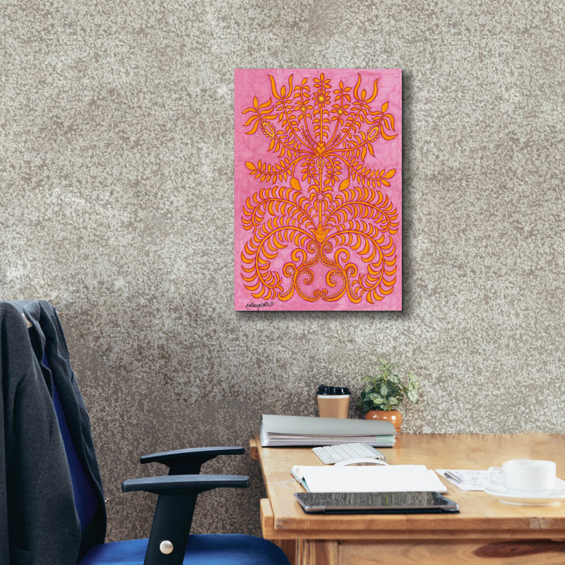 Art mural sur toile Charlton Home® «Delhi Tile Stage I» par Andrea Strongwater, H 26 po x l 18 po x P 0,75 po