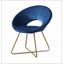 Chaise d'appoint rembourrée en velours soyeux Slatina-600919976