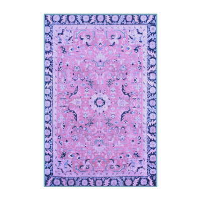 Tapis bleu tissé à la machine Fiskdale
