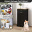 Black MDF Tilt-Out Trash Cabinet - Kitchen Storage With Pull-Out Drawer & 10-Gallon Compartment, Pet-Proof Design-116302135