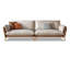 Canapé modulaire kaki en cuir véritable-1748953557
