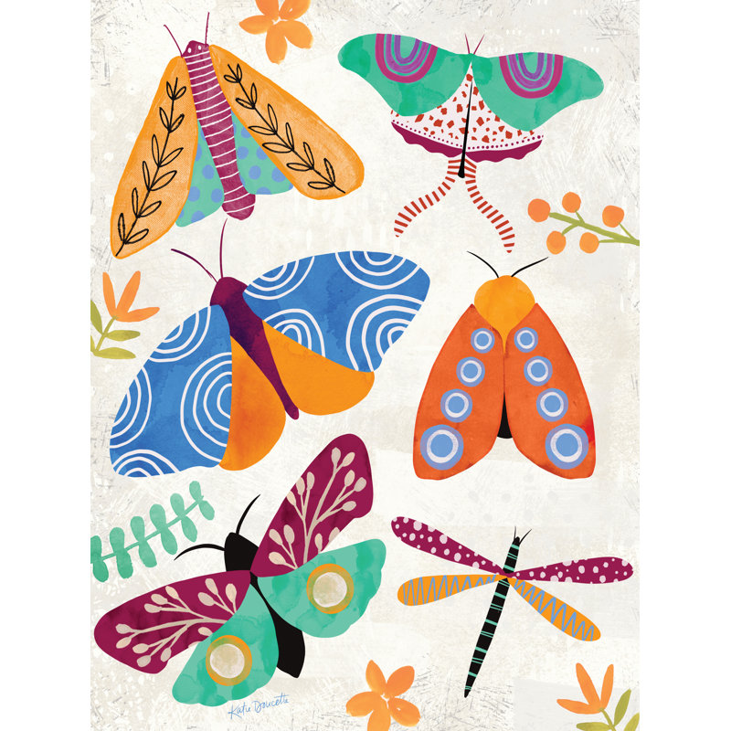 Papillons colorés par Katie Doucette, H 48 po x l 32 po