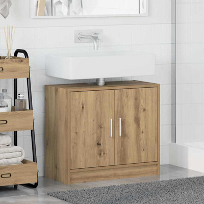 Sink Cabinet With Door 63 X 29 X 55 Cm Engineered Wood