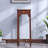 Solid Wood Table with Drawer and Lattice Storage