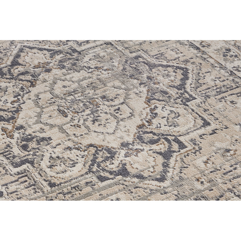 Terrain Ivory/Grey Rug, Rectangle 80cm x 120cm